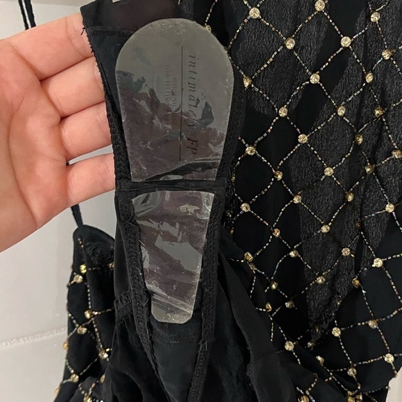 NWT Free People Bling Bling Cha Ching Rhinestones Studded Embellished Bodysuit - Picture 4 of 10